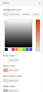 Colors settings