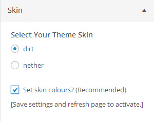 Skins Settings